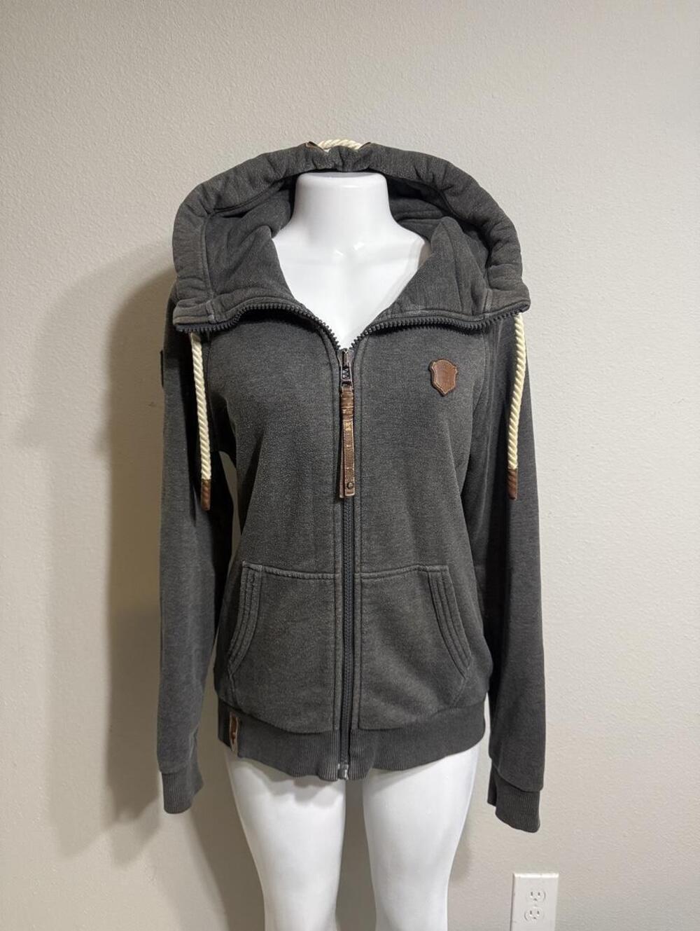 Naketano Women's Grey and Green Hoody